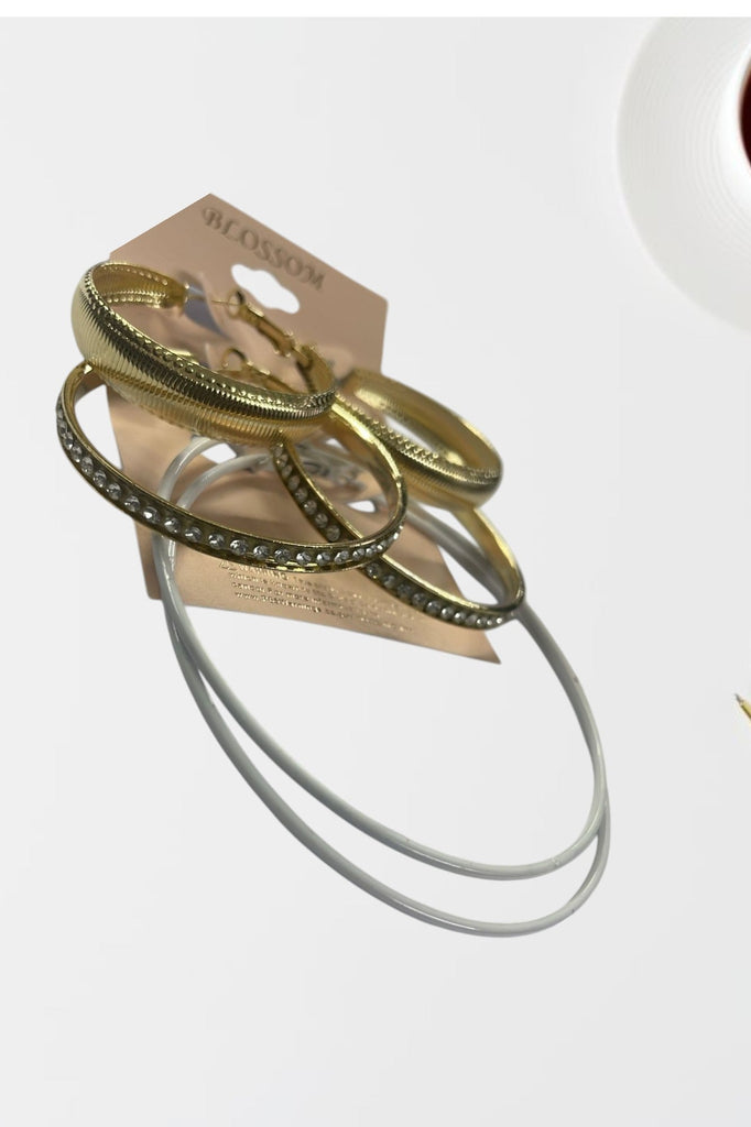 3 Pack Hoop Earrings - StylePhase SA