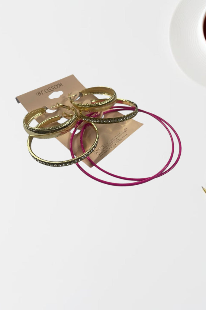 3 Pack Hoop Earrings - StylePhase SA