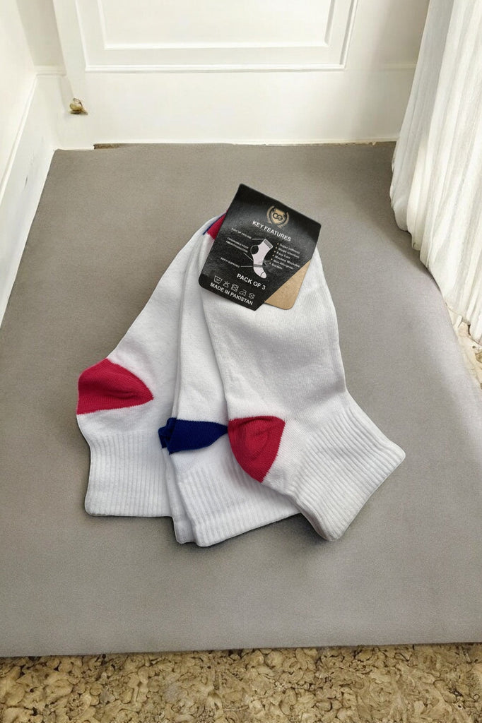 3 Pairs Cotton Socks - StylePhase SA