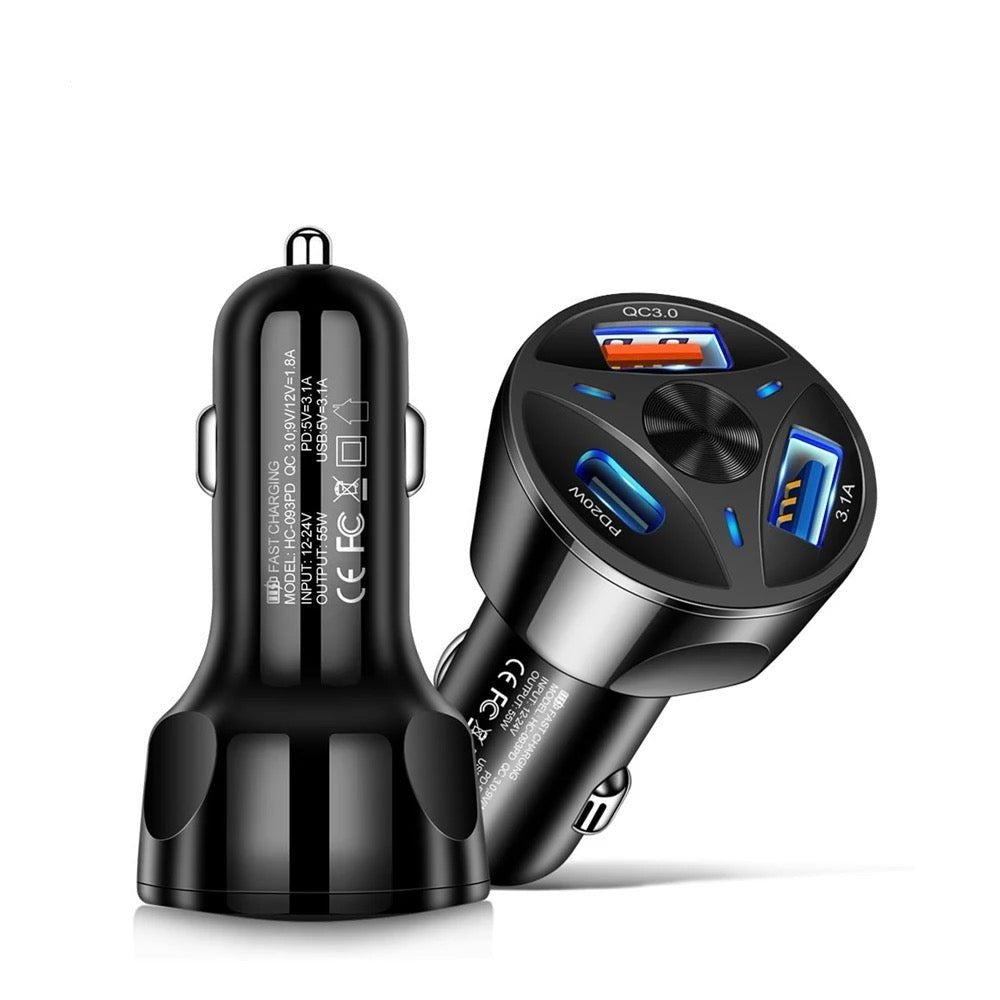 3 Port Car Charger Adapter - 50W Fast Charger - StylePhase SA