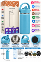 Blue 400ml insulated bottle with gift box