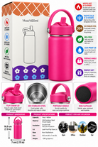 Hot pink insulated bottle and gift box