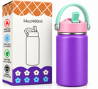 Purple insulated 400ml water bottle with box
