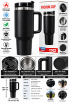 Black vacuum tumbler features and specifications