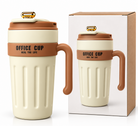Cream and brown Office Cup tumbler with box
