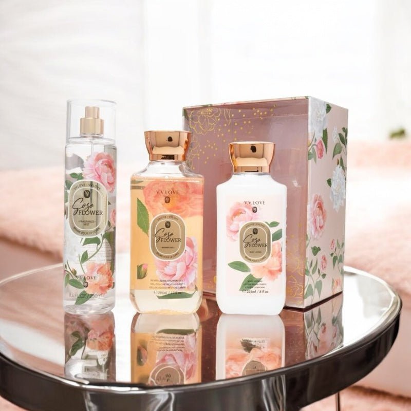 3PC Bath & Body Gift Set For Her - SOSO Flower - StylePhase SA