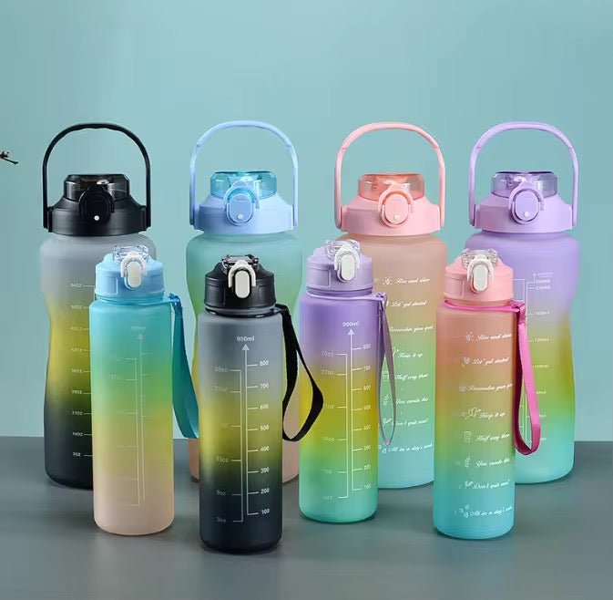 3PC Motivational Water Bottle Set - Style Phase Home