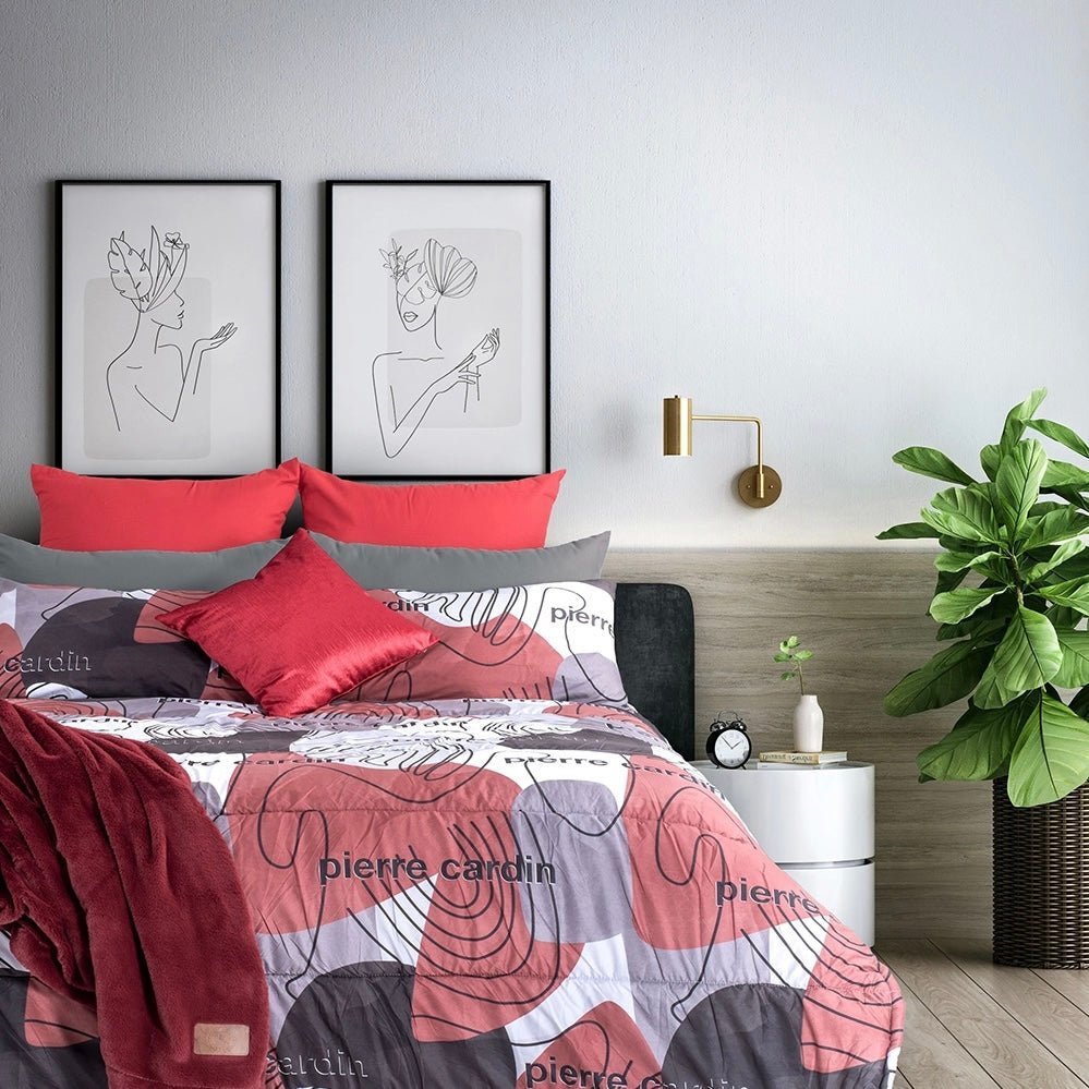 3PC Pierre Cardin Comforter - Geometric Imprint - StylePhase SA