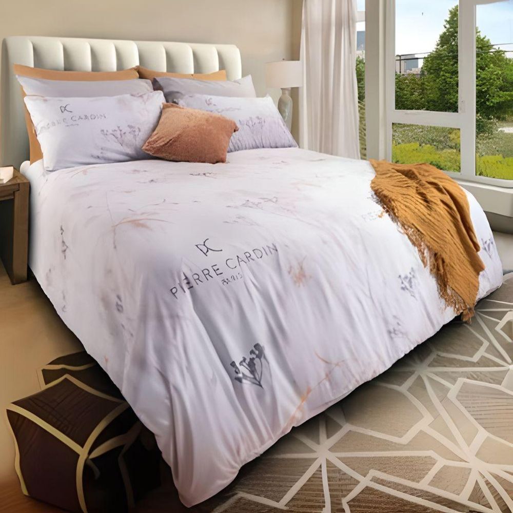 3PC Pierre Cardin Duvet Cover Set With Piped Pillowcases - Shadow Watercolour - StylePhase SA