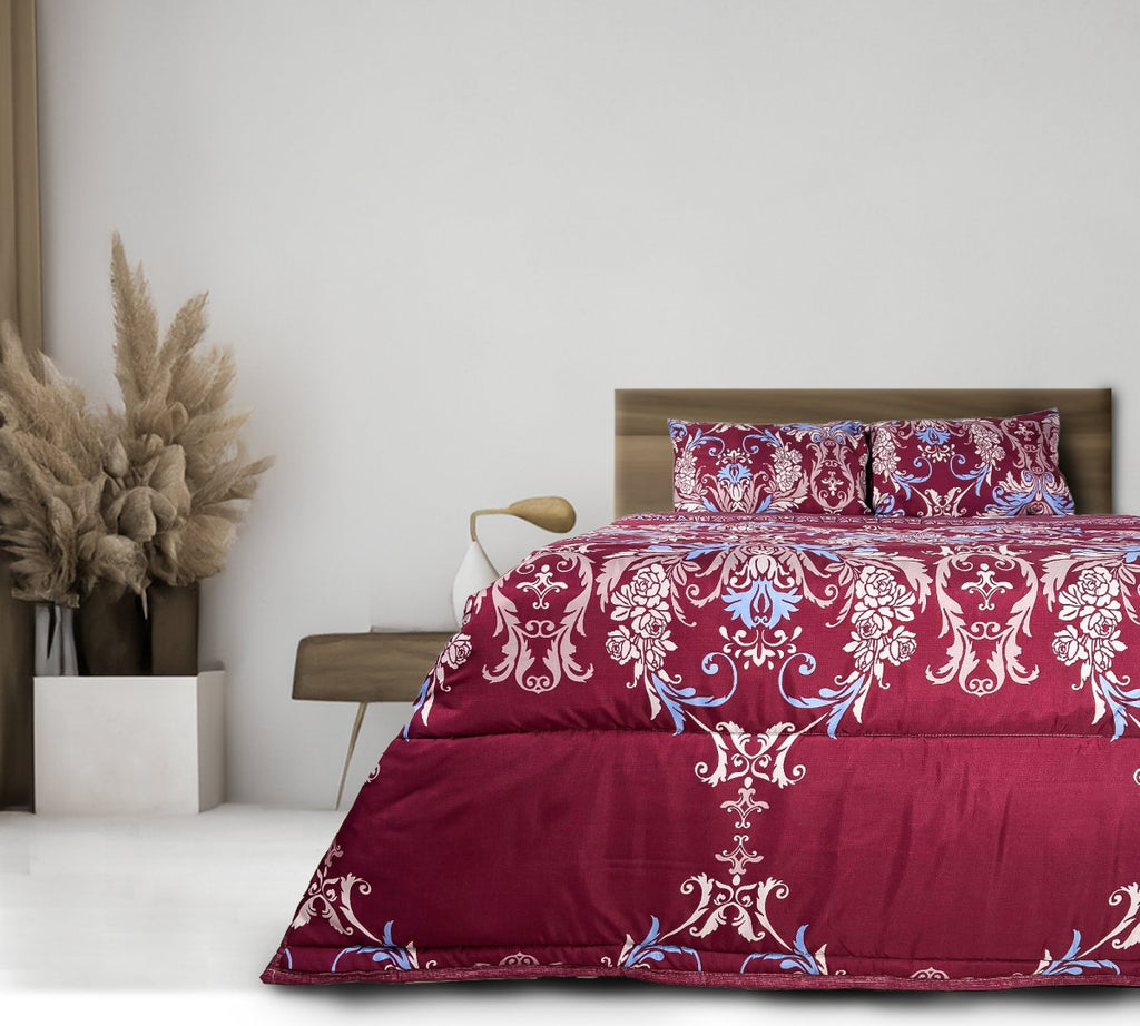 3PC Printed Microfibre Comforter Set - Damascus - StylePhase SA