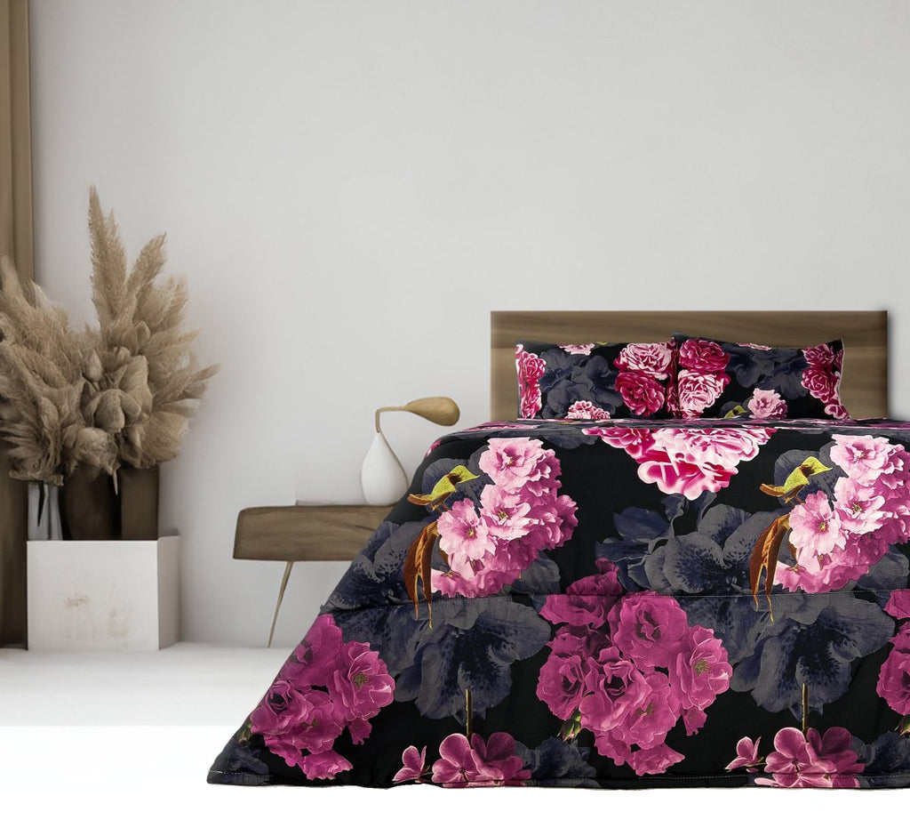 3PC Printed Microfibre Comforter Set - Lilia Floral - StylePhase SA