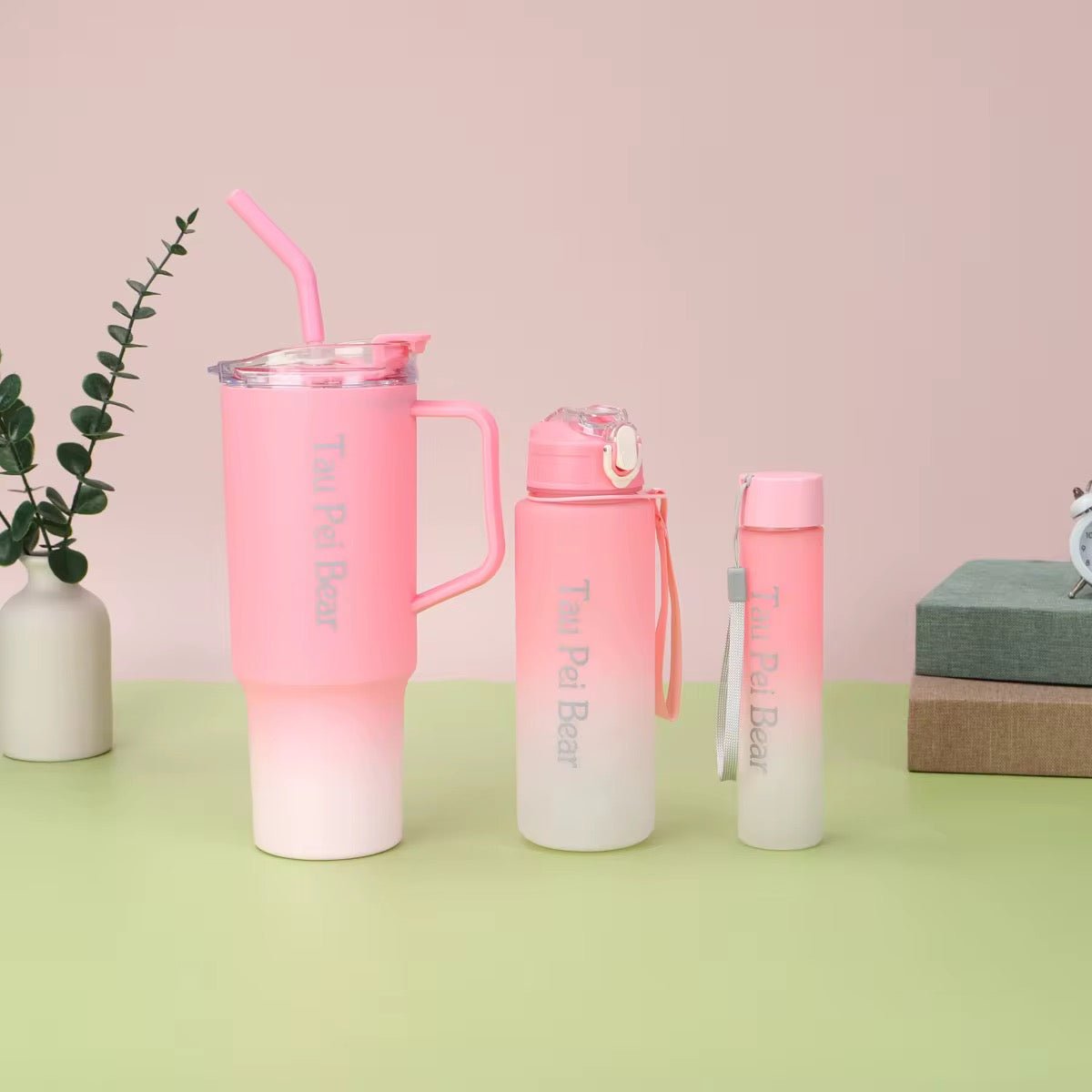 3PC Two - Tone Plastic Water Bottle Set - Home Phase