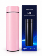 Pink 500ml smart LED temperature display vacuum bottle with box