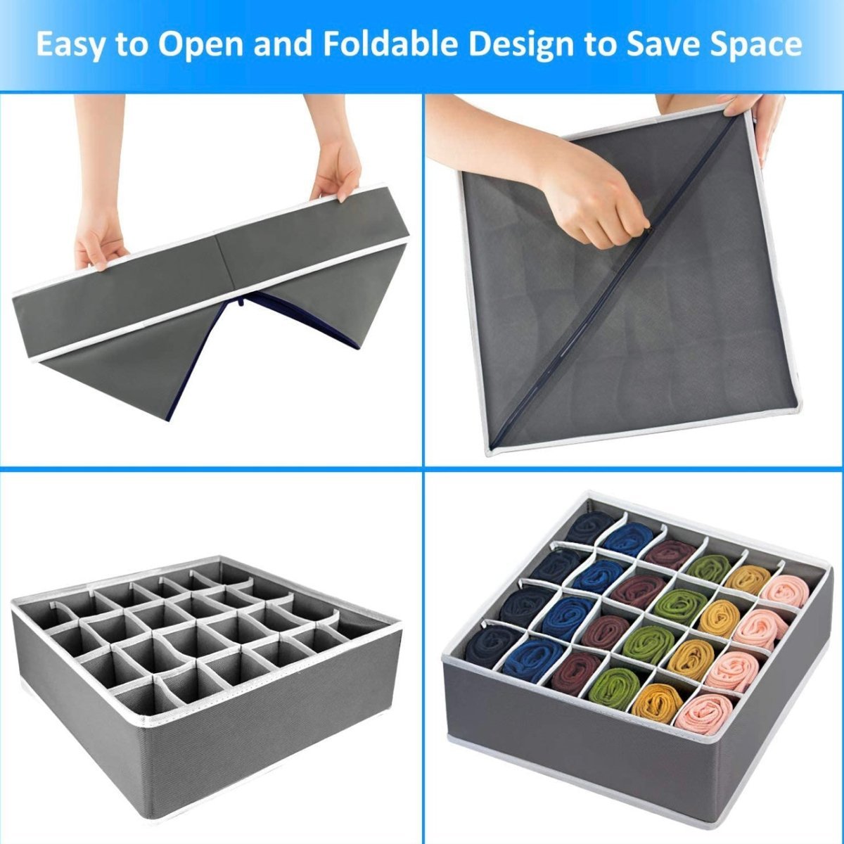 4PC Underwear Drawer Organiser - Home Phase