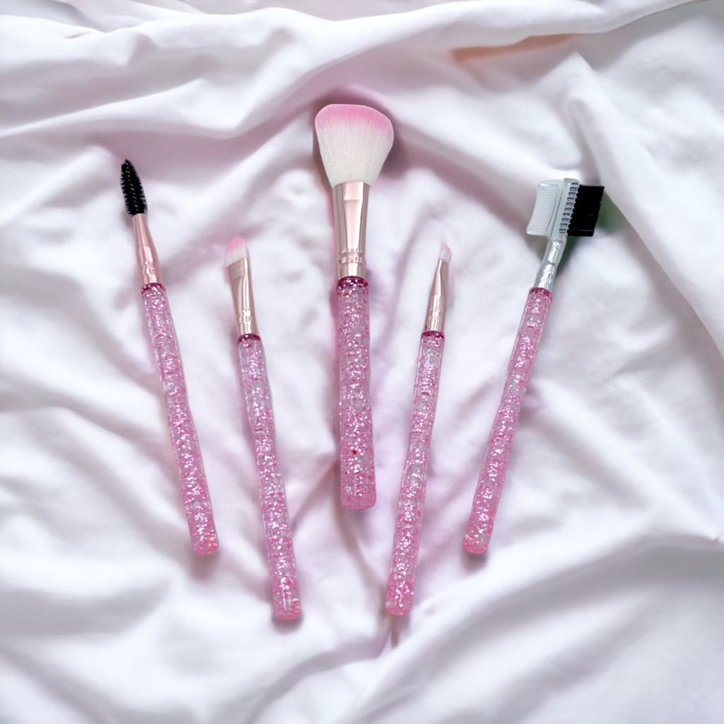 5 Piece Crystal Makeup Brush Set - StylePhase SA