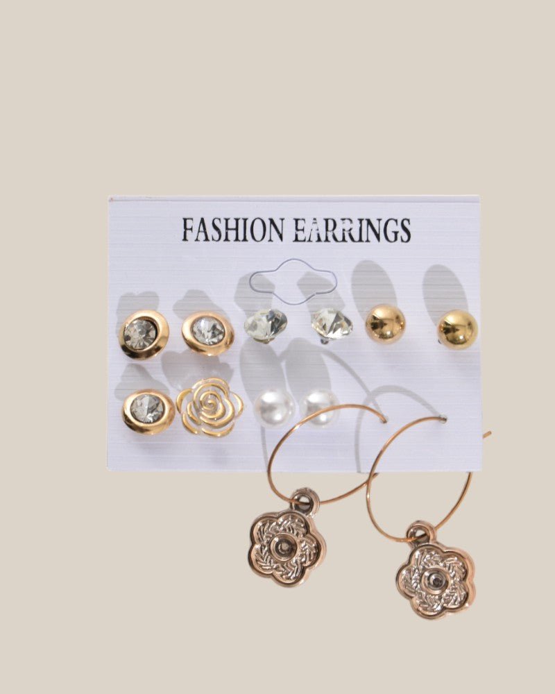 6 Pairs Fashion Earrings - StylePhase SA