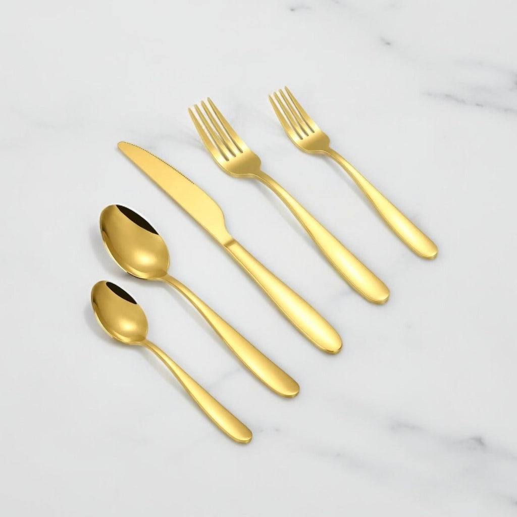 6pcs Danny Home Stainless Steel Minimalist Gold Spoon - StylePhase SA