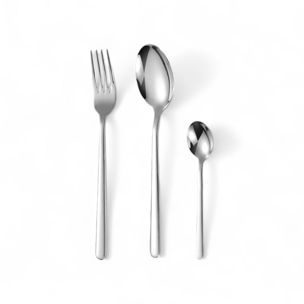 6pcs Danny Home Stainless Steel Minimalist Silver Cutlery Sets - StylePhase SA