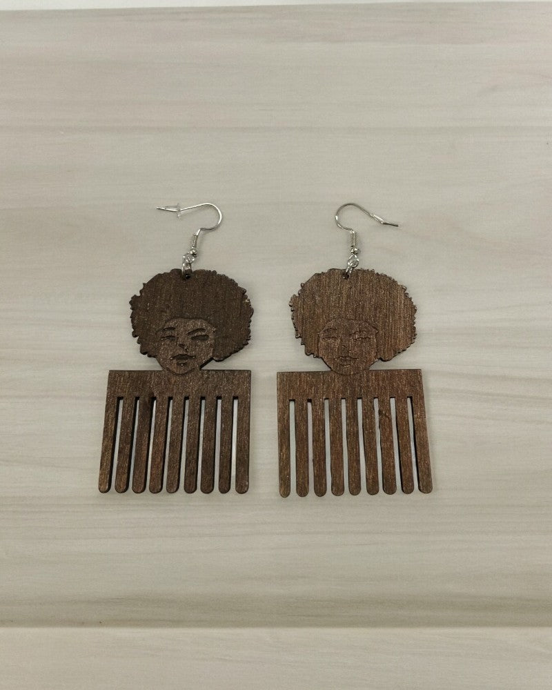 Afro Comb Crafted Earrings - StylePhase SA