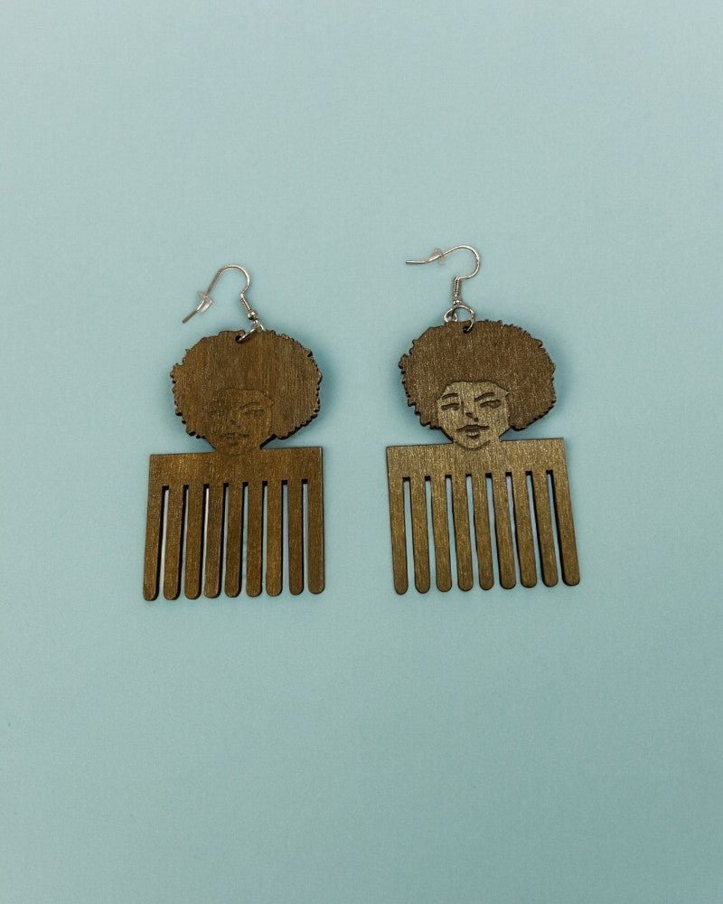 Afro Comb Crafted Earrings - StylePhase SA