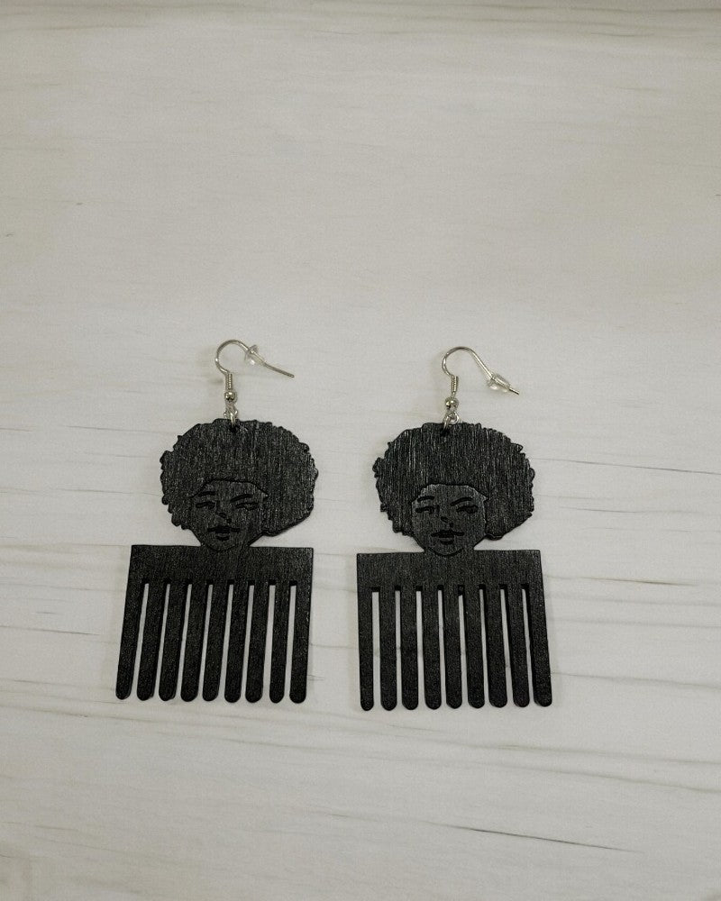 Afro Comb Crafted Earrings - StylePhase SA