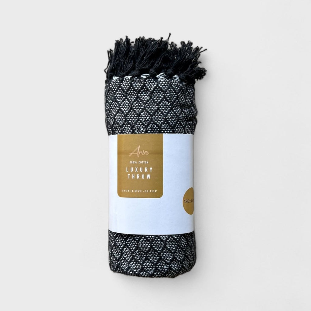 Aria 100% Cotton Luxury Throw - 130 x 60 cm - StylePhase SA