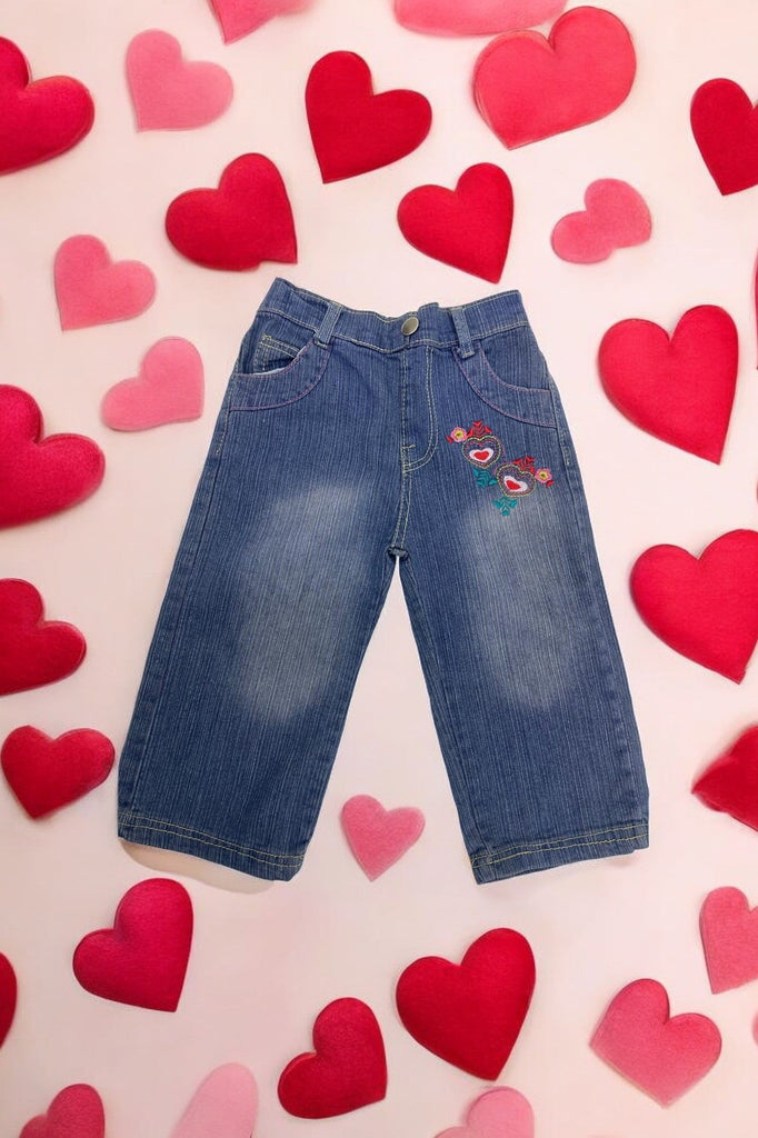 Baby Girls Heart Print Jeans - StylePhase SA