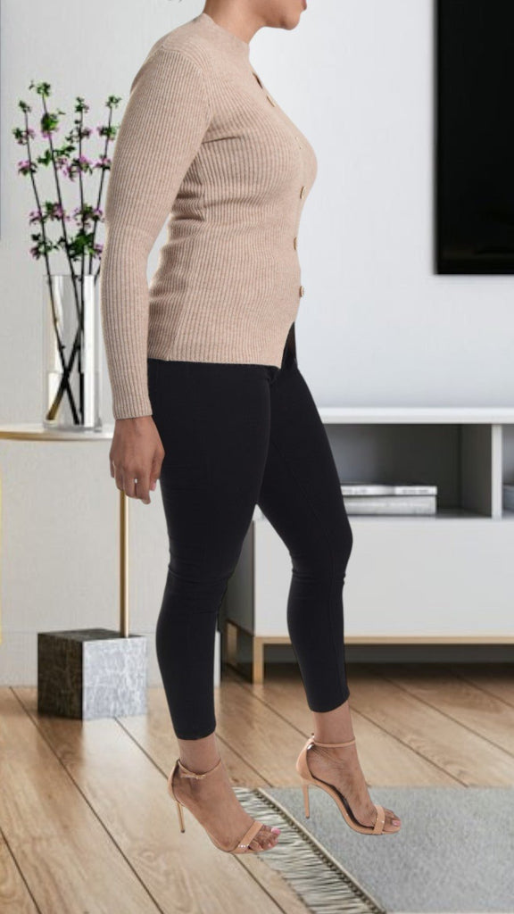 Beige Peep Hole Top - StylePhase SA