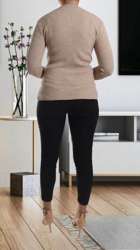 Beige Peep Hole Top - StylePhase SA