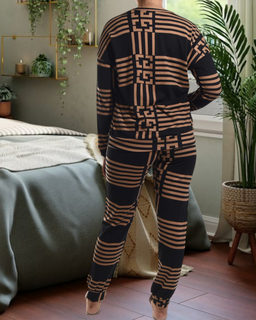 Black And Brown Pj Set - StylePhase SA
