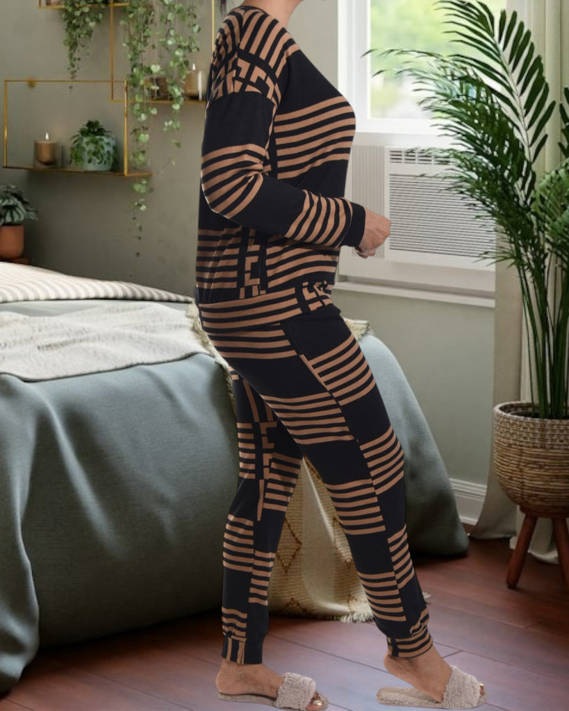 Black And Brown Pj Set - StylePhase SA