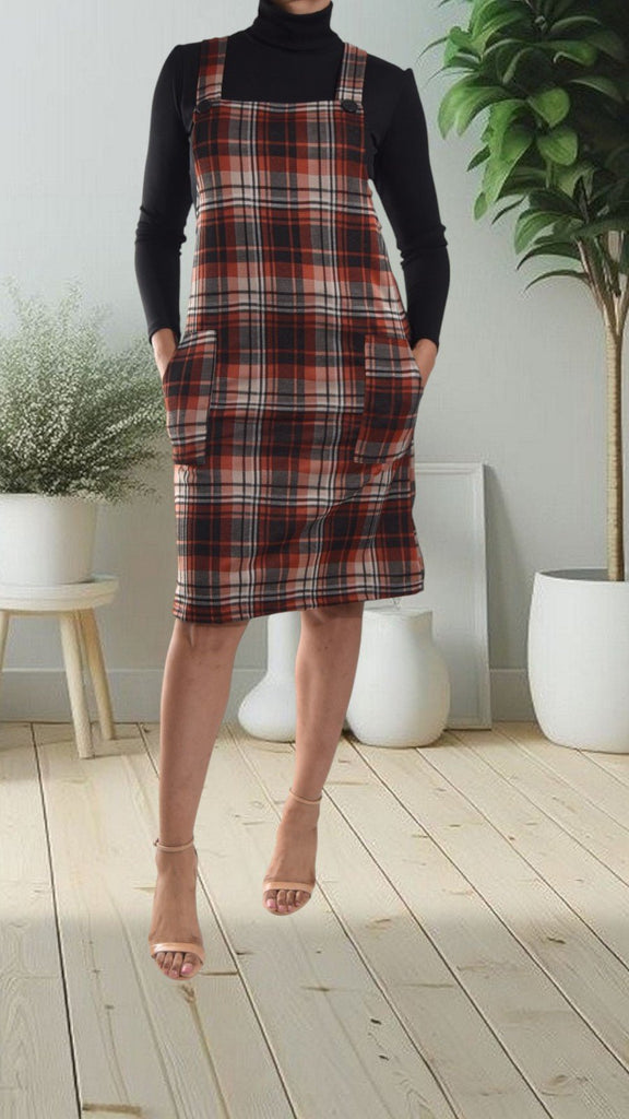 Black And Orange Patterned Pinafore Excl Inner - StylePhase SA