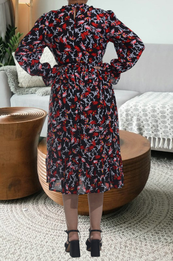 Black And Red Tie Front Dress - StylePhase SA