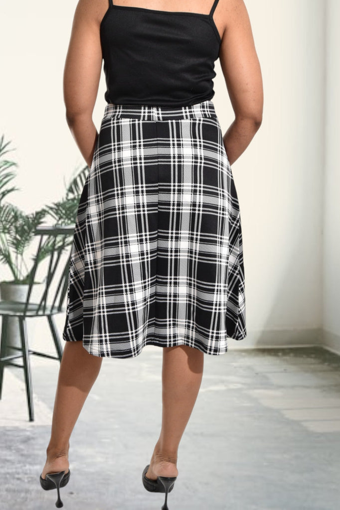 Black And White Flare Skirt - StylePhase SA