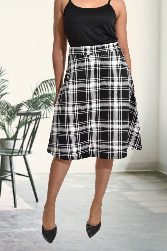 Black And White Flare Skirt - StylePhase SA