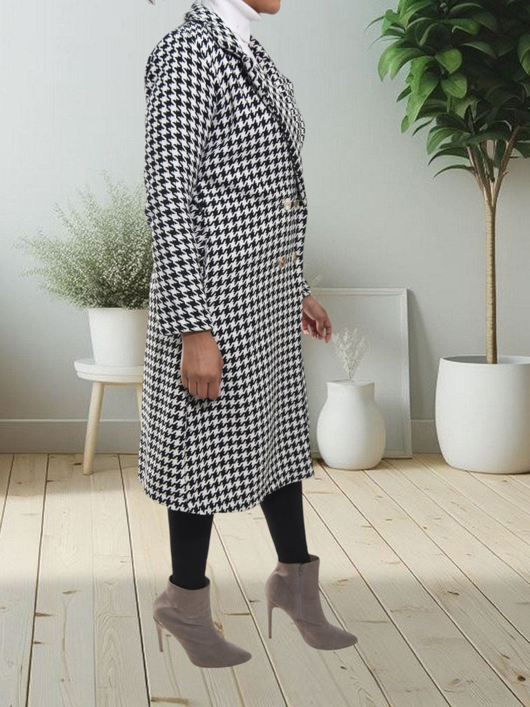 Black And White Heavy Weight Coat - StylePhase SA