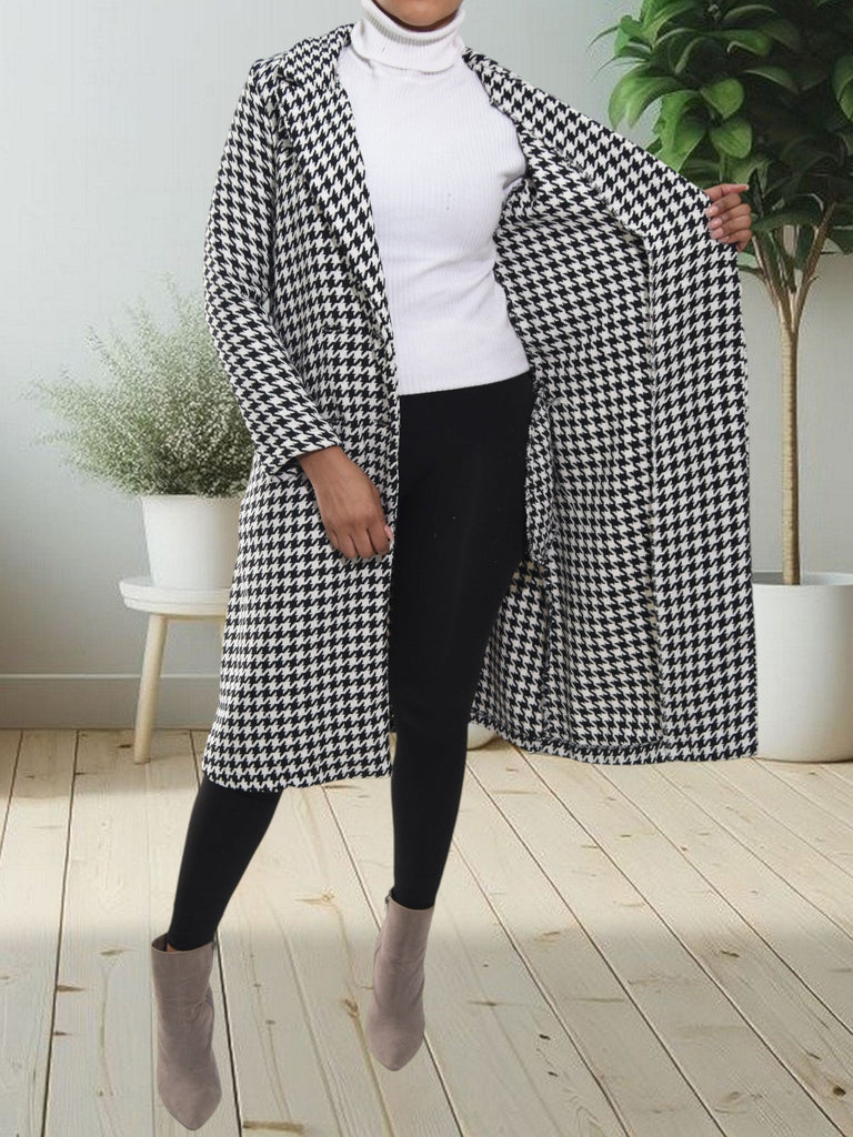 Black And White Heavy Weight Coat - StylePhase SA