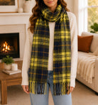 Black And Yellow Check Scarf - StylePhase SA