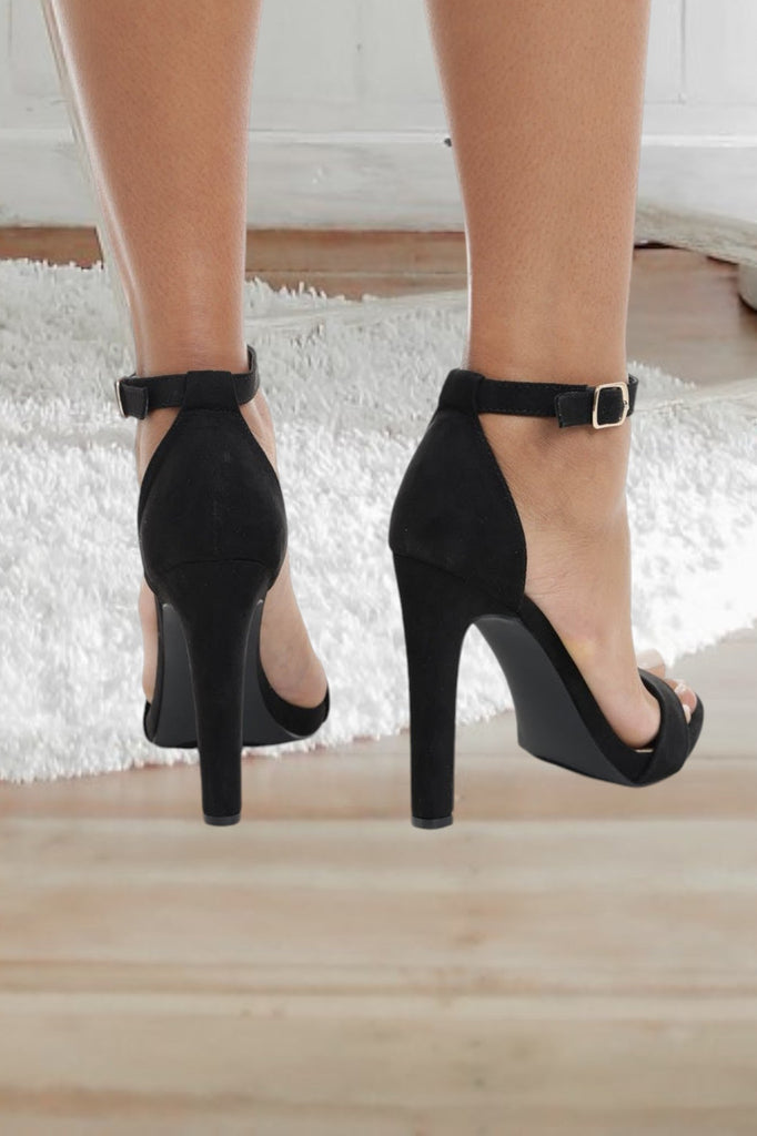 Black Ankle Strap Heels - StylePhase SA