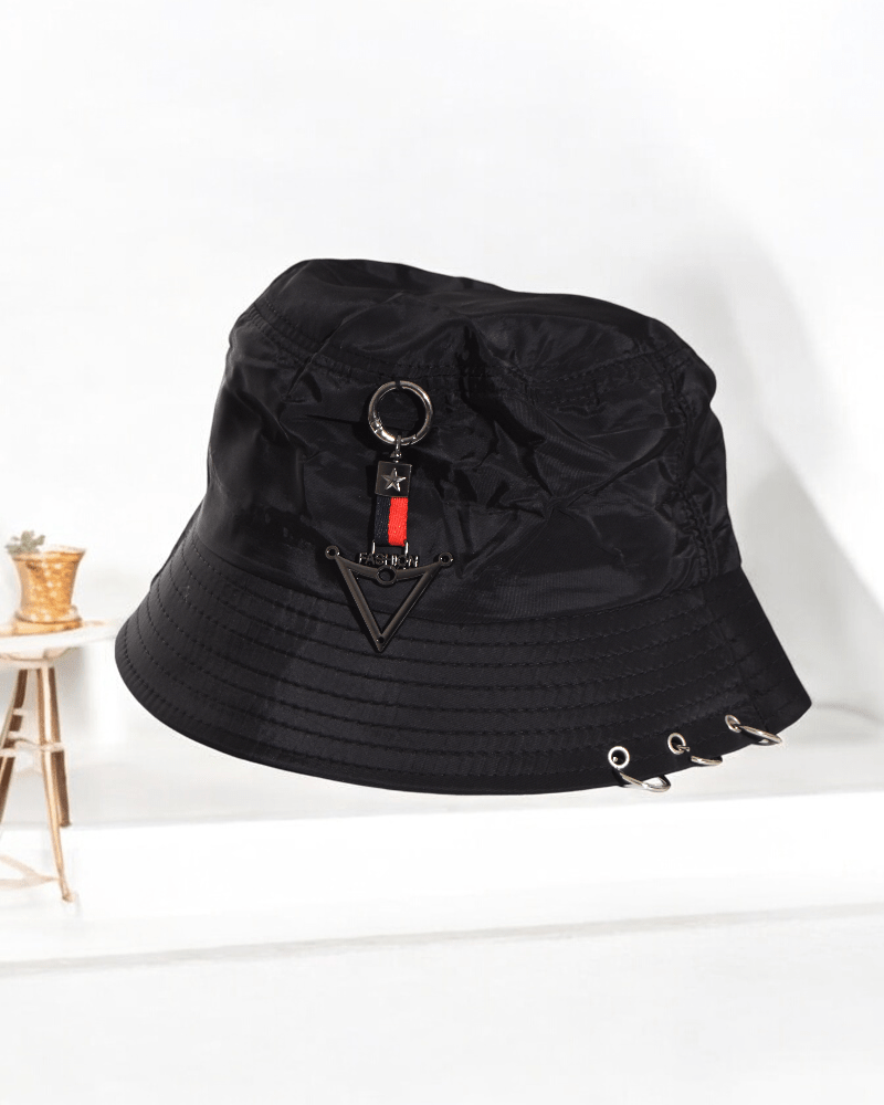 Black Bucket Hat with Unique Design - StylePhase SA