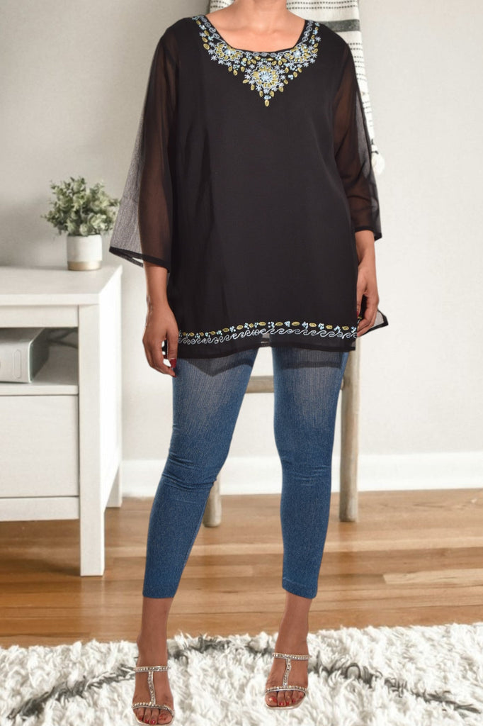 Black Chiffon Blouse - StylePhase SA