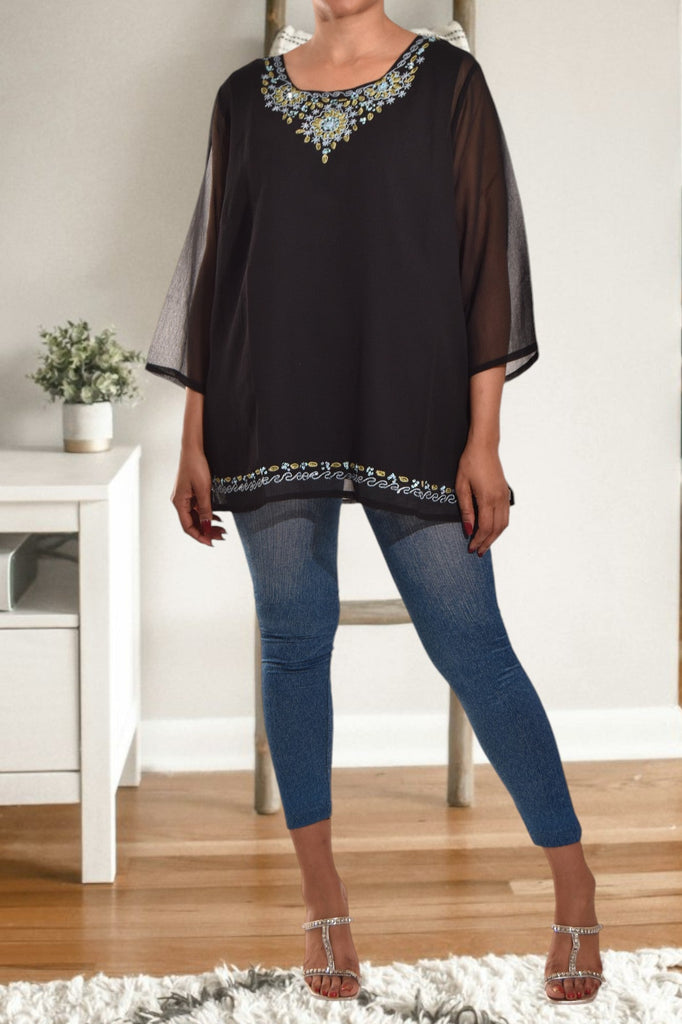 Black Chiffon Blouse - StylePhase SA