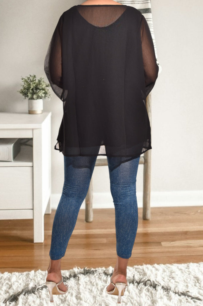 Black Chiffon Blouse - StylePhase SA