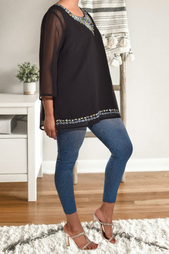 Black Chiffon Blouse - StylePhase SA