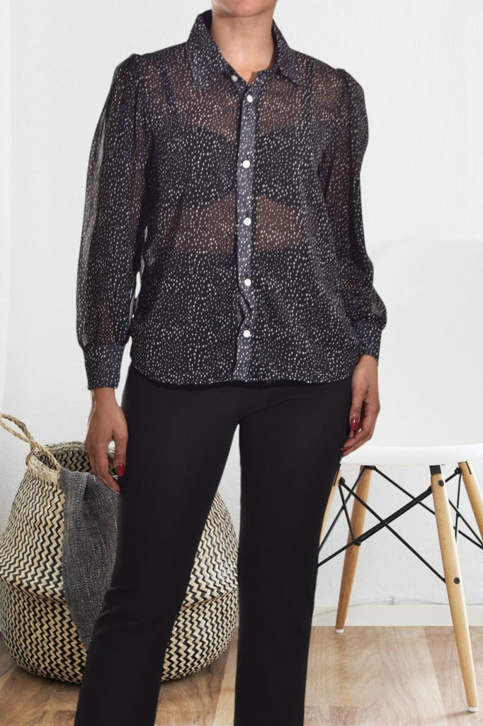 Black Chiffon Blouse - StylePhase SA