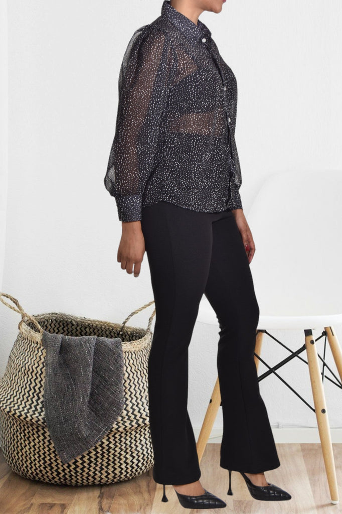 Black Chiffon Blouse - StylePhase SA