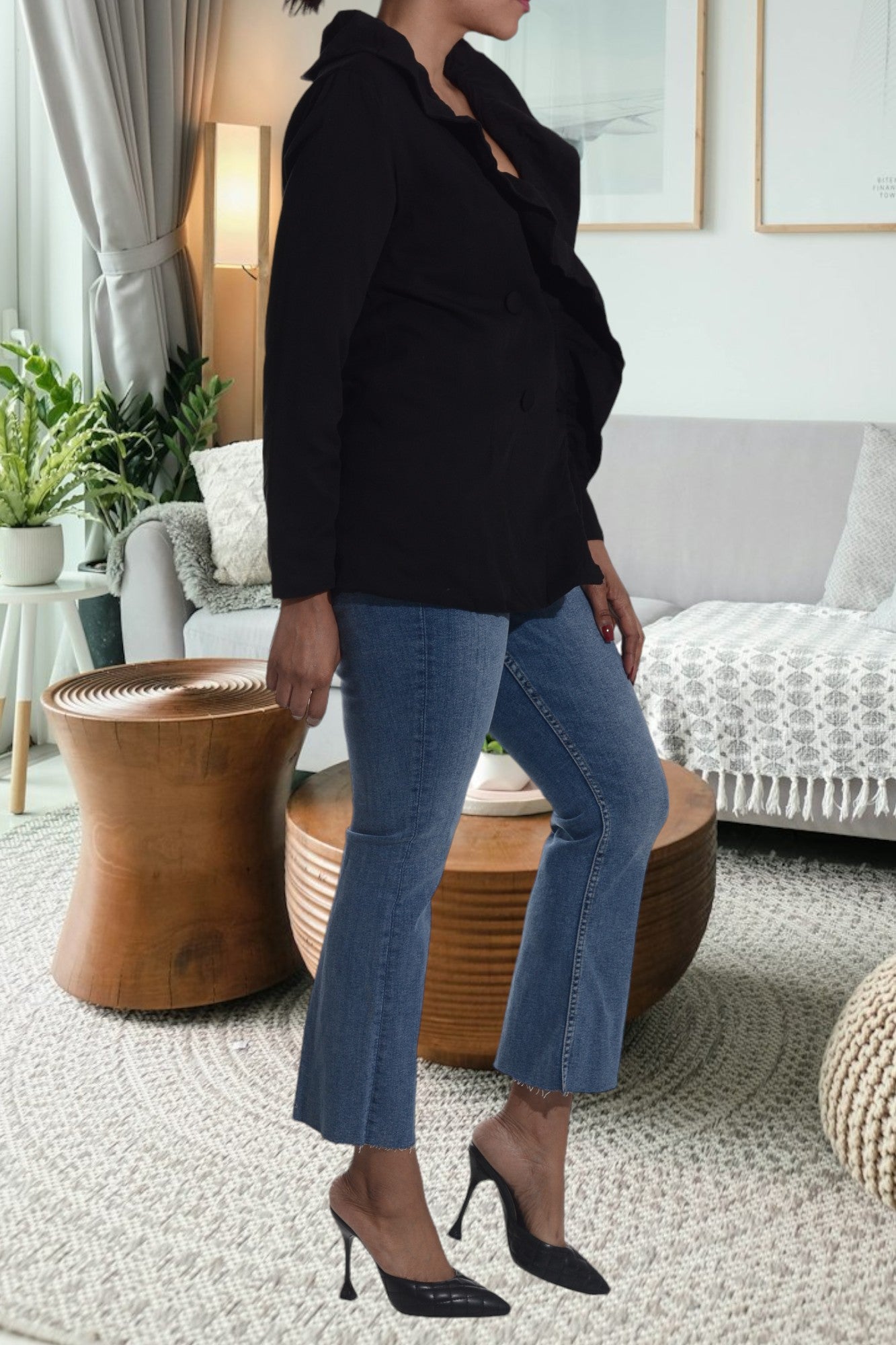 Black Coat Top - StylePhase SA