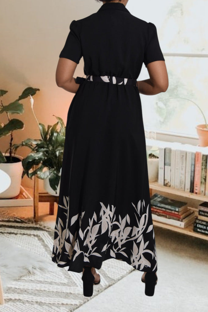 Black Collar Maxi Dress - StylePhase SA