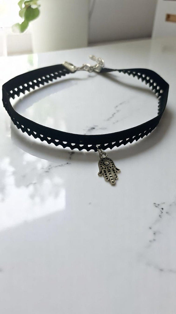 Black Elastic Chocker Necklace - StylePhase SA
