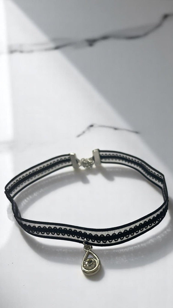 Black Elastic Chocker Necklace - StylePhase SA